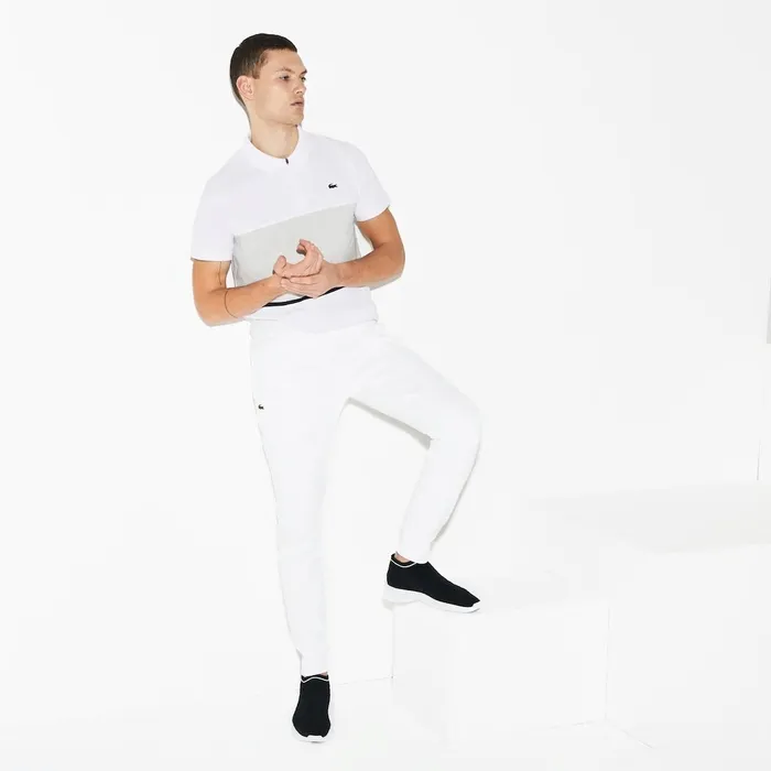 Pants and Shorts Lacoste Mens SPORT Fleece Jogging Pants White Near Me