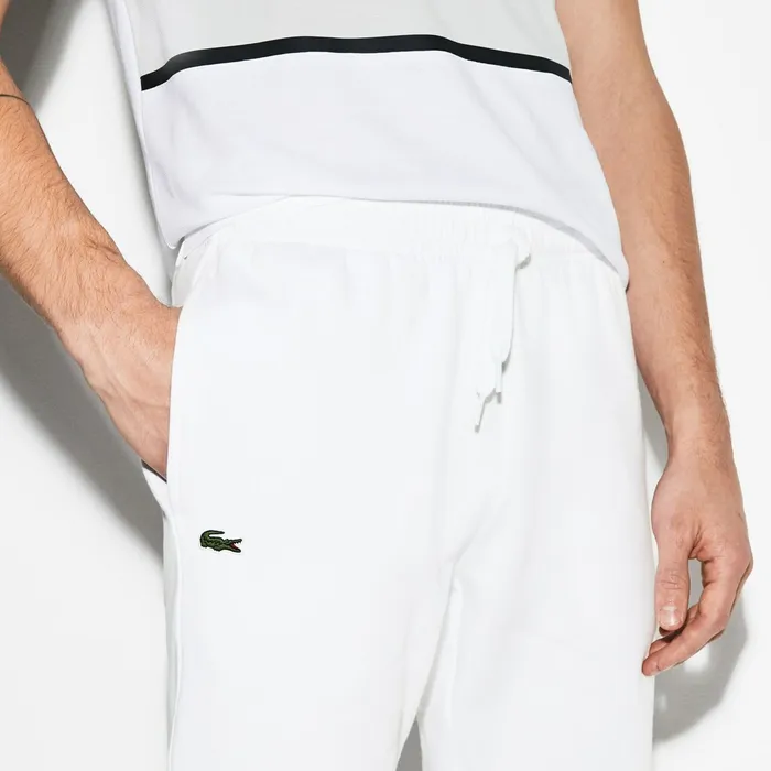 Pants and Shorts Lacoste Mens SPORT Fleece Jogging Pants White Near Me