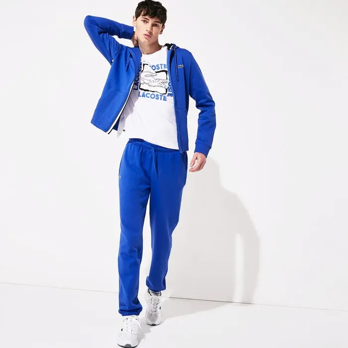 Pants and Shorts Lacoste Mens SPORT Fleece Track Pants Blue Cheap On Sale