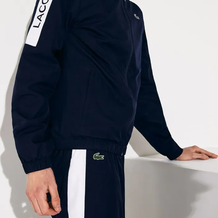 Pants and Shorts Lacoste Mens SPORT Standup Neck Colorblock Tracksuit Navy BlueWhiteNavy Blue For Sale Online