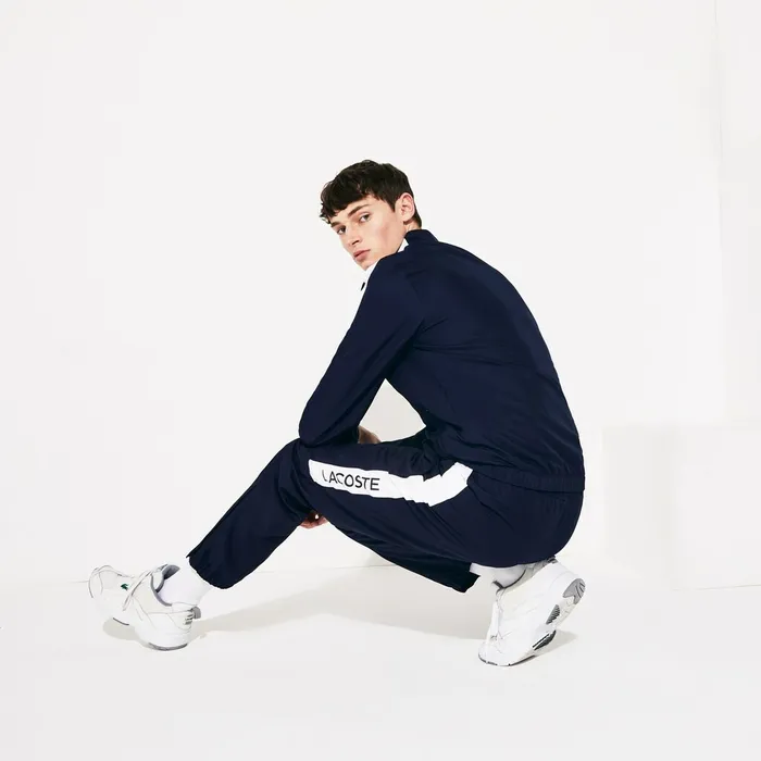 Pants and Shorts Lacoste Mens SPORT Standup Neck Colorblock Tracksuit Navy BlueWhiteNavy Blue For Sale Online