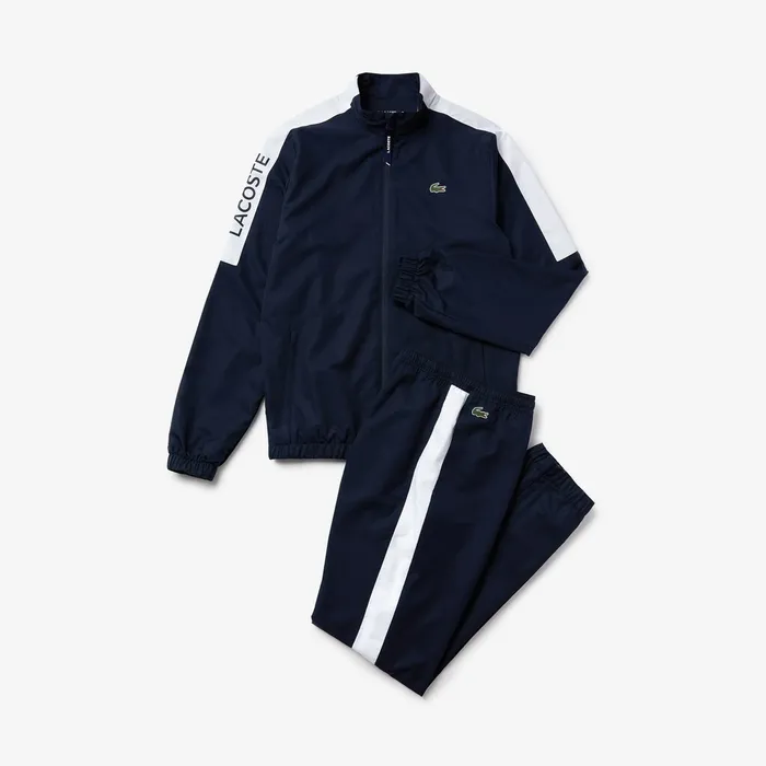 Pants and Shorts Lacoste Mens SPORT Standup Neck Colorblock Tracksuit Navy BlueWhiteNavy Blue For Sale Online