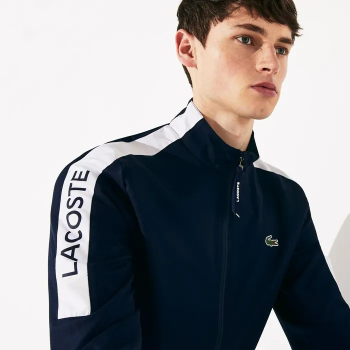 Pants and Shorts Lacoste Mens SPORT Standup Neck Colorblock Tracksuit Navy BlueWhiteNavy Blue For Sale Online