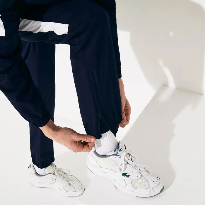 Pants and Shorts Lacoste Mens SPORT Standup Neck Colorblock Tracksuit Navy BlueWhiteNavy Blue For Sale Online