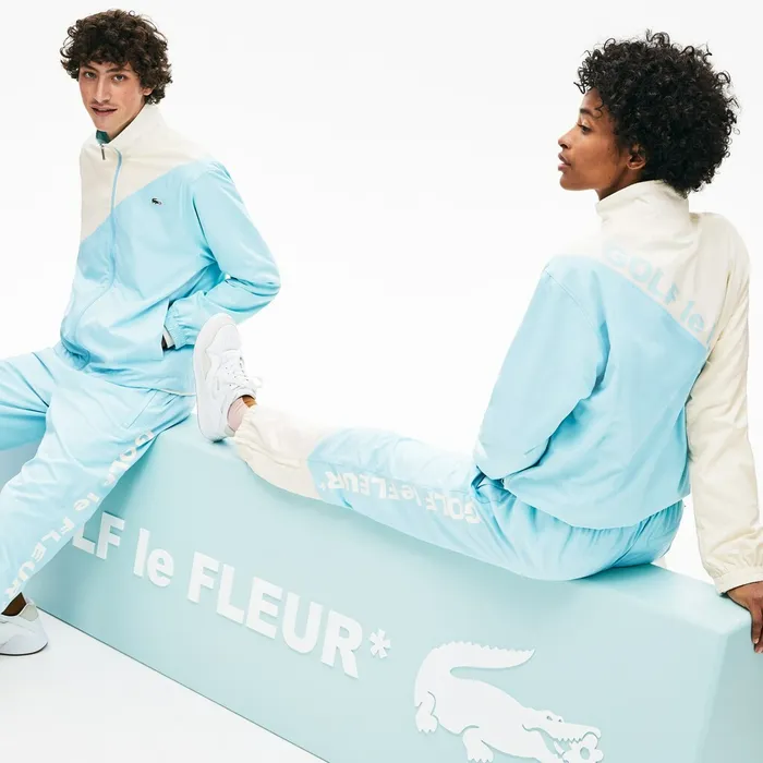 Pants and Shorts Lacoste Mens x GOLF le FLEUR Track Pants WhiteLight Blue Store Pants and Shorts Lacoste Mens x GOLF le FLEUR Track Pants WhiteLight Blue Store