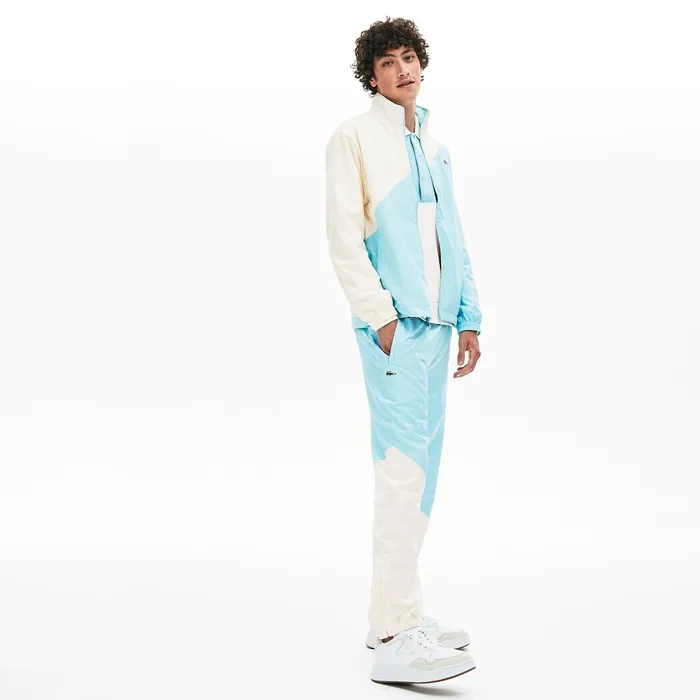 Pants and Shorts Lacoste Mens x GOLF le FLEUR Track Pants WhiteLight Blue Store