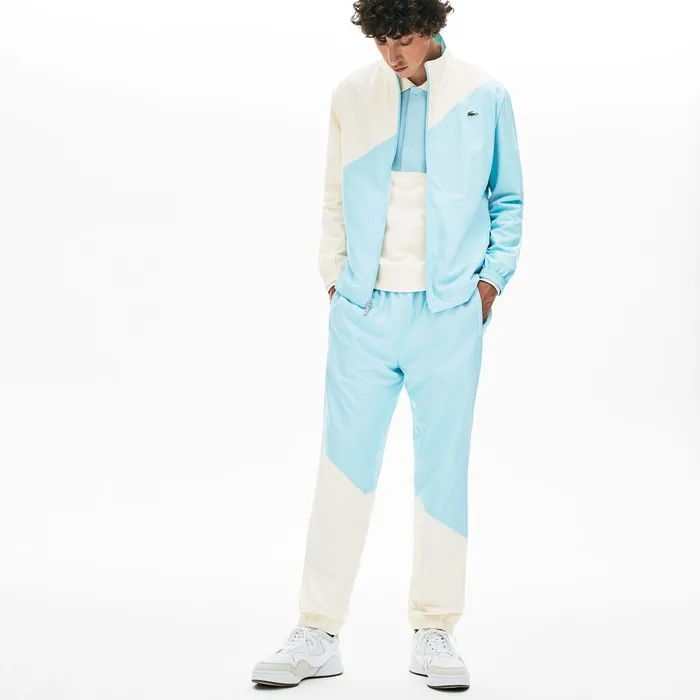 Pants and Shorts Lacoste Mens x GOLF le FLEUR Track Pants WhiteLight Blue Store