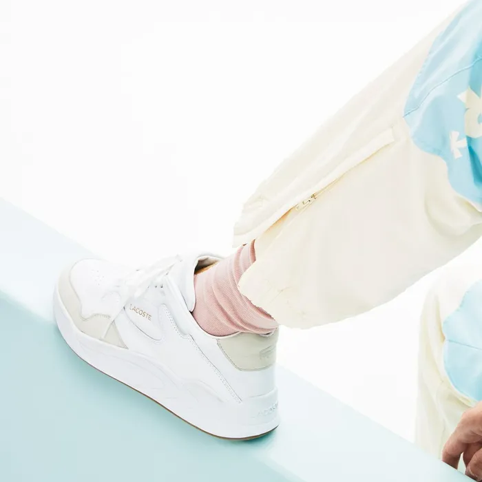 Pants and Shorts Lacoste Mens x GOLF le FLEUR Track Pants WhiteLight Blue Store