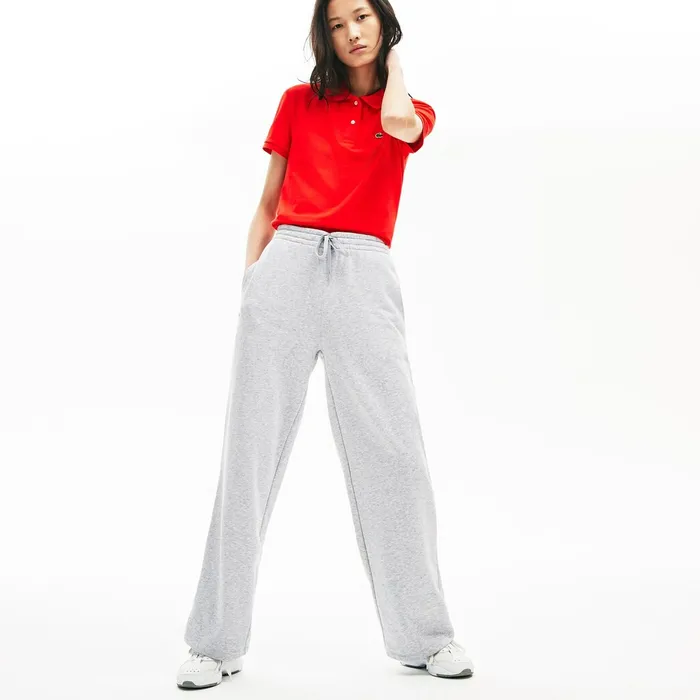 Pants and Shorts Lacoste Womens Cotton Fleece Track Pants Grey Chine On Sale