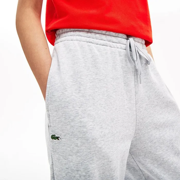 Pants and Shorts Lacoste Womens Cotton Fleece Track Pants Grey Chine On Sale