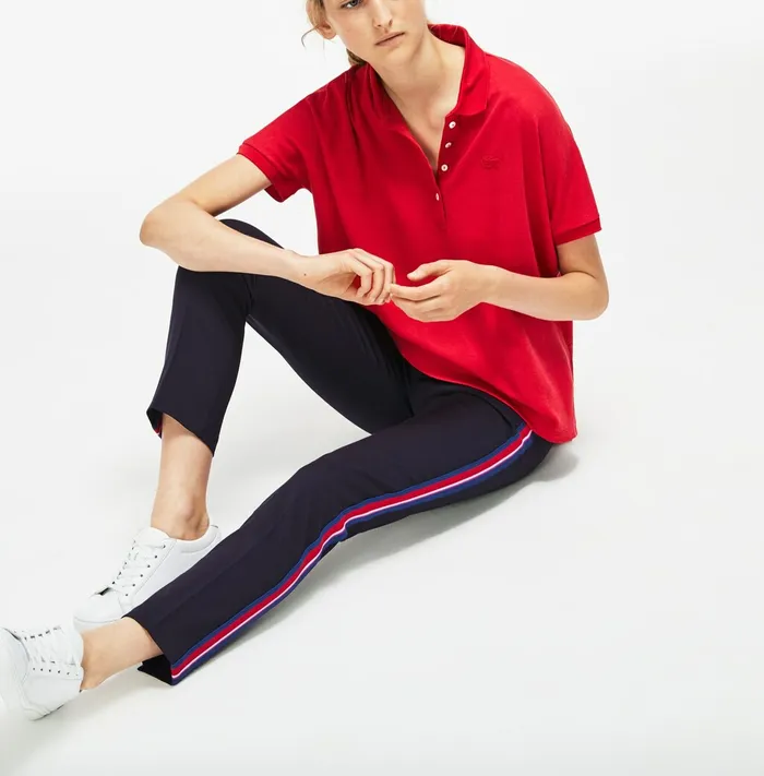 Pants and Shorts Lacoste Womens Slim Fit Side Bands Stretch Wool Piqu Navy Blue Outlet Factory Pants and Shorts Lacoste Womens Slim Fit Side Bands Stretch Wool Piqu Navy Blue Outlet Factory