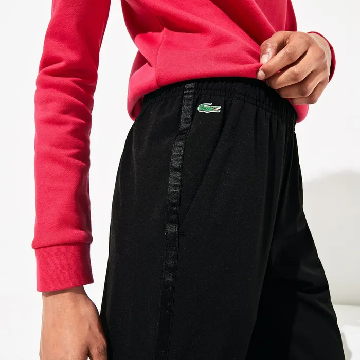 Pants and Shorts Lacoste Womens SPORT Technical WaterResistant Tennis Sweatpants Black Shop