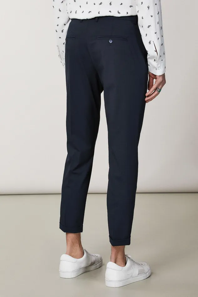 Pants Men Patrizia Pepe Polyviscose AnkleGrazer Pants Royal Navy