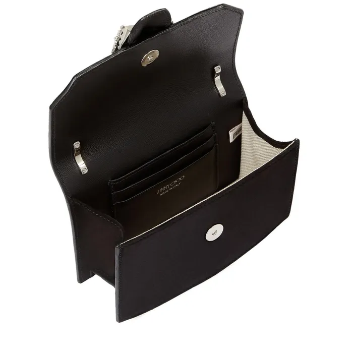 Paris Black Suede Mini Bag With Crystal Buckle Black Women JIMMY CHOO Small Leather Goods