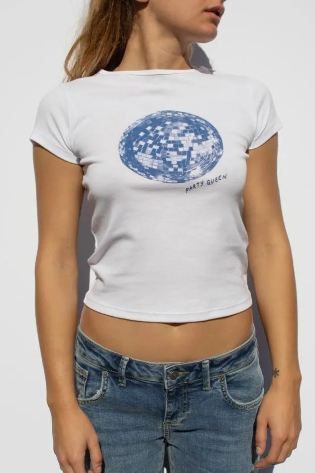 Party Queen TShirt Women Subdued Graphics