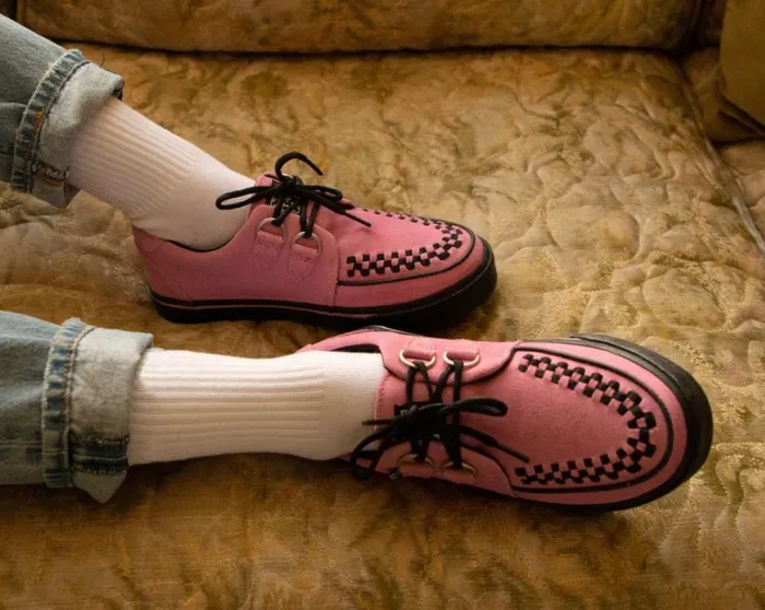 Pink Suede Sneaker Women TUK Shoes Sneakers
