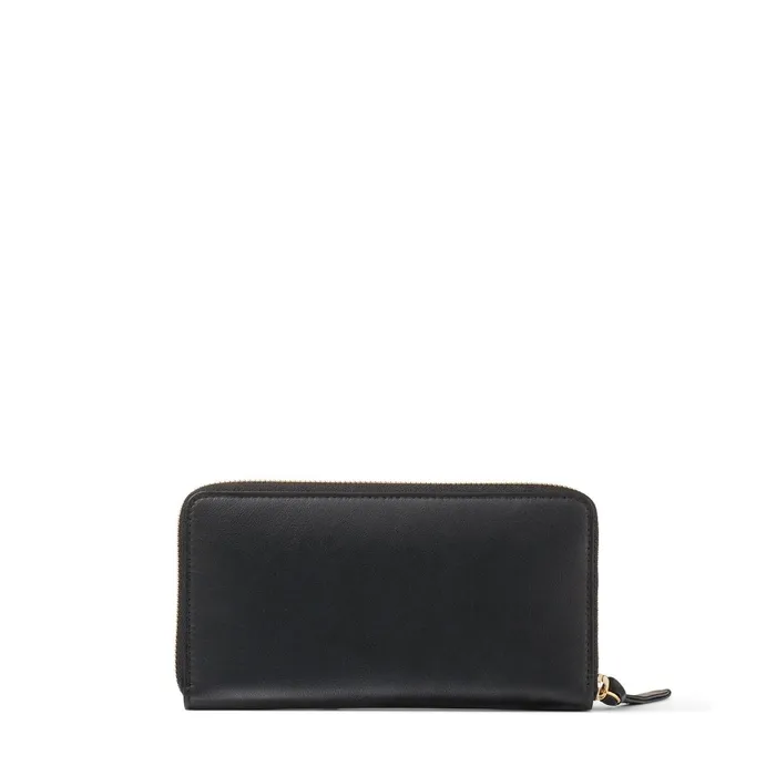 Pippa Black Calf Leather Zip Around Wallet Black Women JIMMY CHOO Wallets