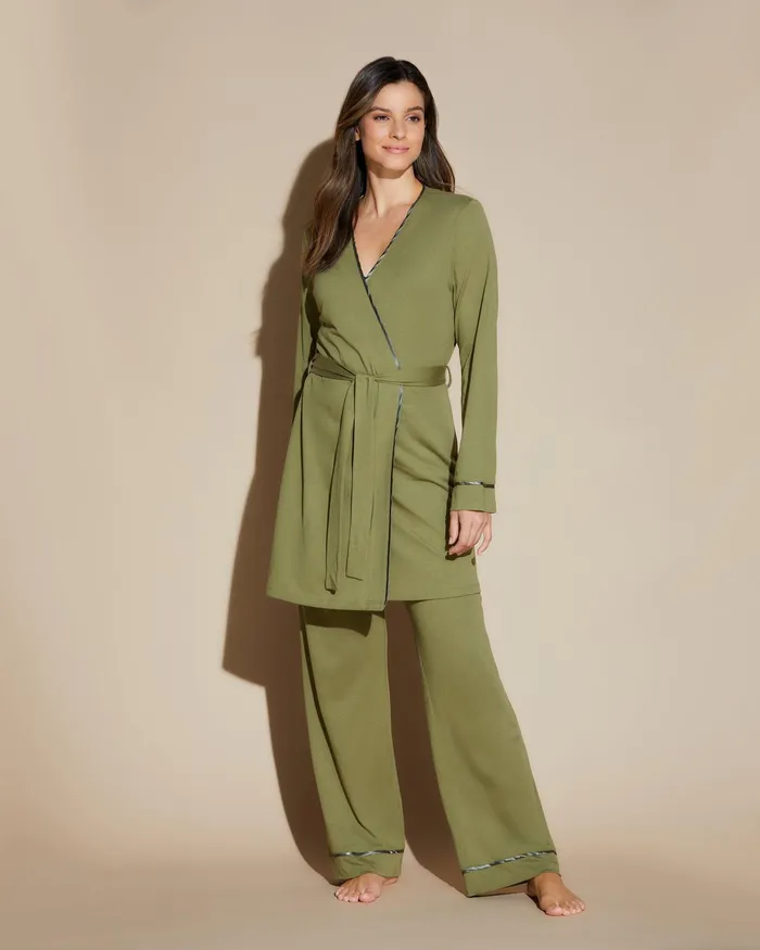 Pj Sets Women Cosabella Bella 3 Piece Set With Robe Aloealoe