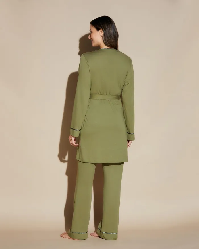 Pj Sets Women Cosabella Bella 3 Piece Set With Robe Aloealoe