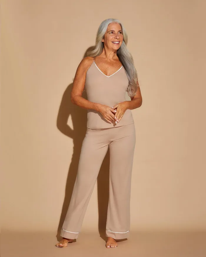 Pj Sets Women Cosabella Bella 3 Piece Set With Robe Camelmoon Ivory
