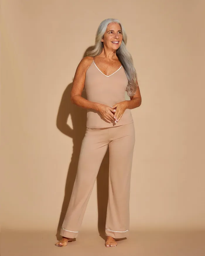 Pj Sets Women Cosabella Bella 3 Piece Set With Robe Coppermoon Ivory