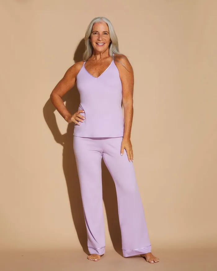 Pj Sets Women Cosabella Bella 3 Piece Set With Robe Icy Violeticy Violet