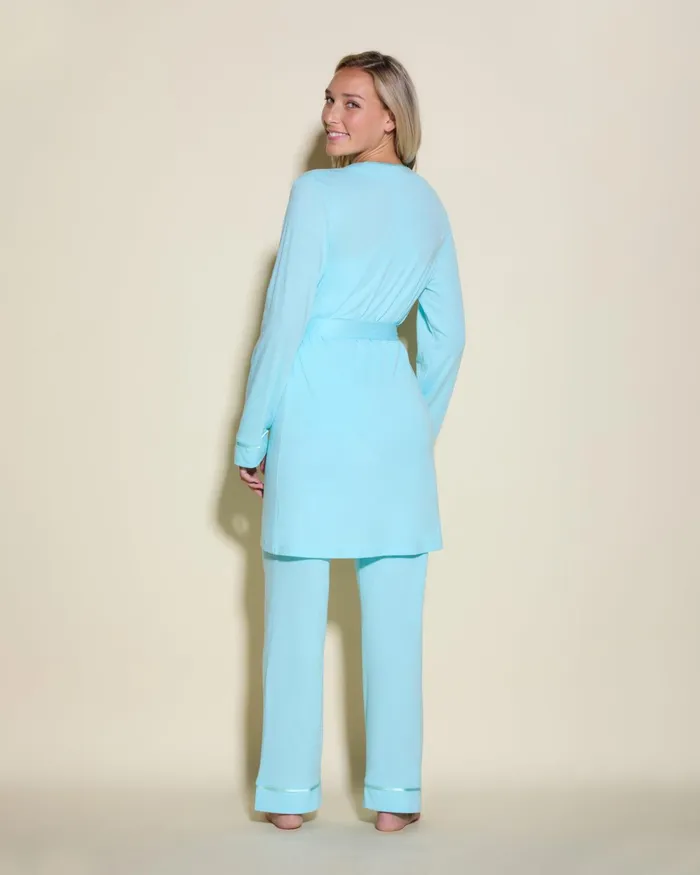 Pj Sets Women Cosabella Bella 3 Piece Set With Robe Maldiveslagoon Mint