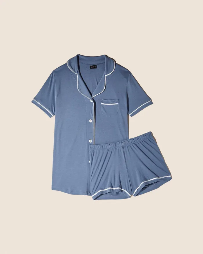 Pj Sets Women Cosabella Bella 4 Piece Ultimate Pj Pack Blue Diamondmoon Ivory