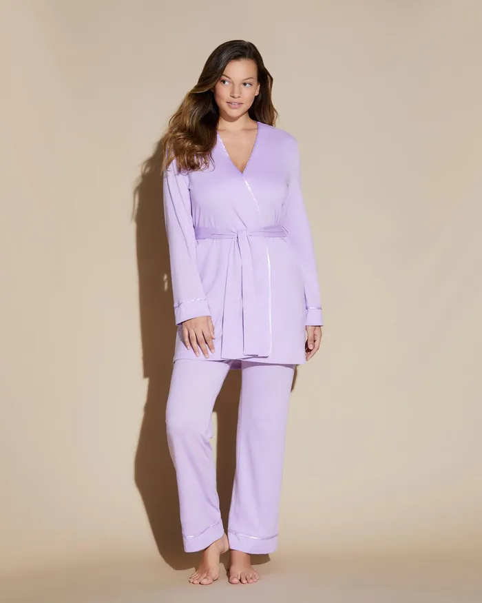 Pj Sets Women Cosabella Bella Curvy 3 Piece Set With Robe Icy Violeticy Violet Pj Sets Women Cosabella Bella Curvy 3 Piece Set With Robe Icy Violeticy Violet