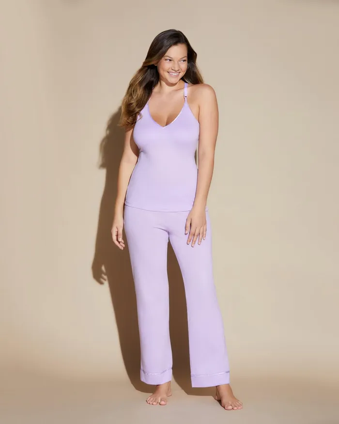 Pj Sets Women Cosabella Bella Curvy 3 Piece Set With Robe Icy Violeticy Violet