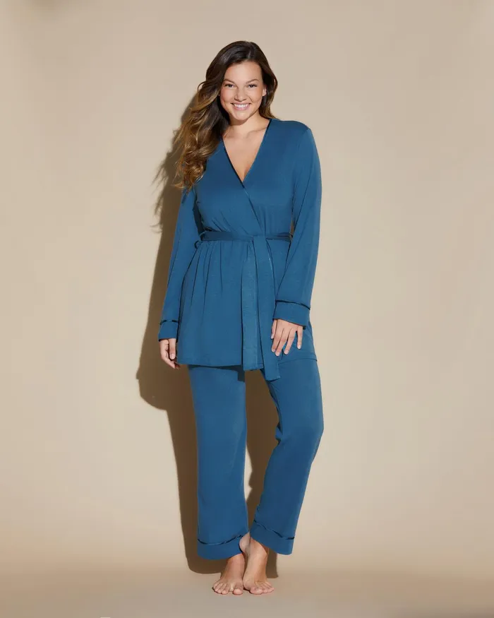 Pj Sets Women Cosabella Bella Curvy 3 Piece Set With Robe Malawimalawi