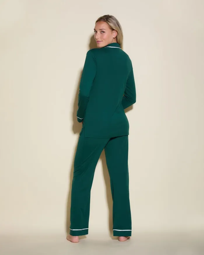 Pj Sets Women Cosabella Bella Long Sleeve Top and Pant Pajama Set Congoivory