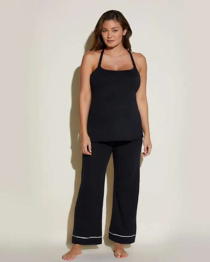 Pj Sets Women Cosabella Bella Nursing 3 Piece Set With Robe Blackivory
