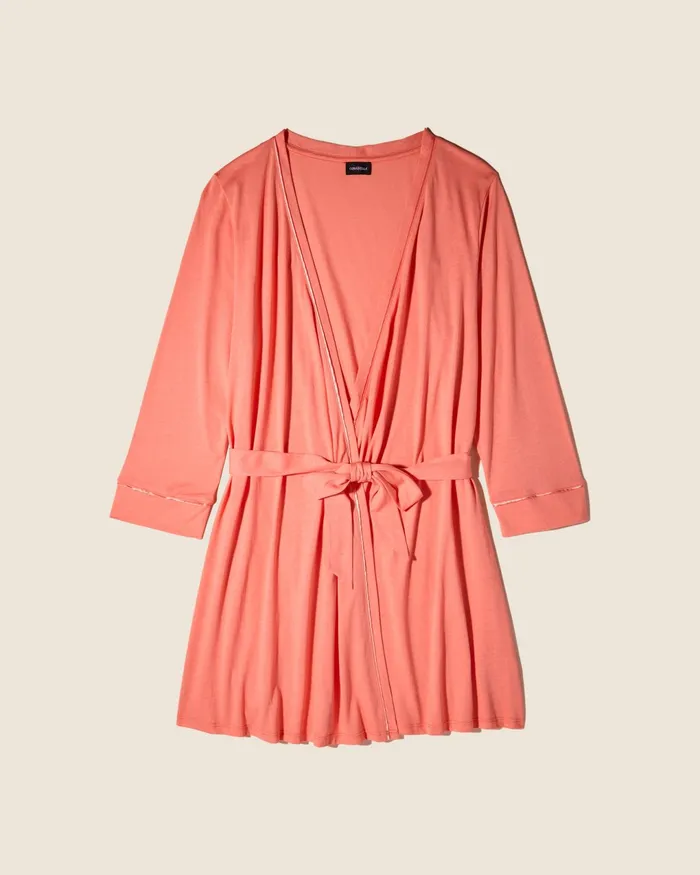Pj Sets Women Cosabella Bella Nursing 3 Piece Set With Robe Coral Breezecoral Breeze