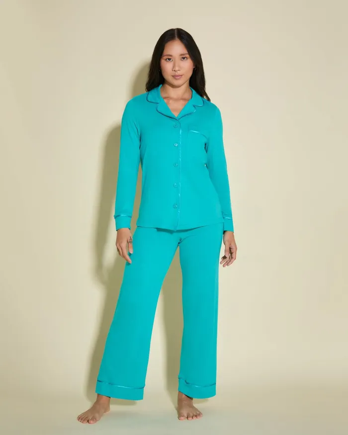 Pj Sets Women Cosabella Bella Petite Long Sleeve Top and Pant Pajamas Andaman Seaandaman Sea Pj Sets Women Cosabella Bella Petite Long Sleeve Top and Pant Pajamas Andaman Seaandaman Sea