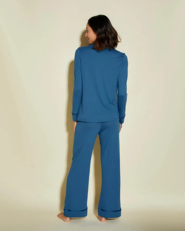 Pj Sets Women Cosabella Bella Petite Long Sleeve Top and Pant Pajamas Malawimalawi
