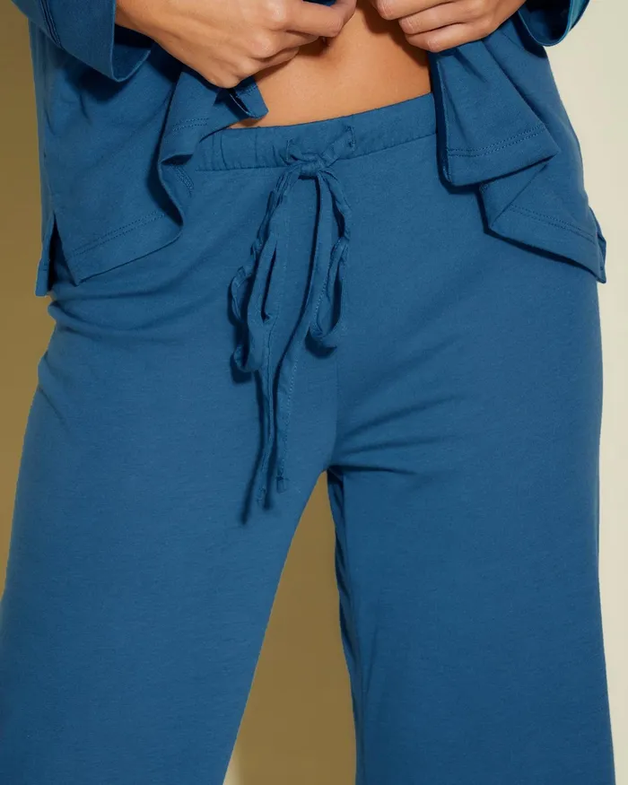 Pj Sets Women Cosabella Bella Petite Long Sleeve Top and Pant Pajamas Malawimalawi