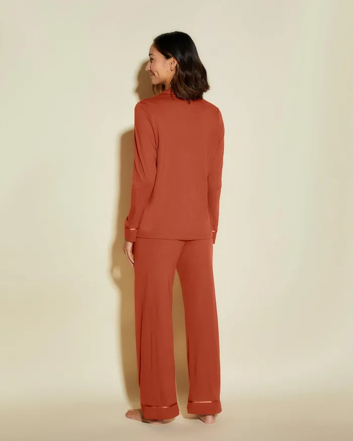 Pj Sets Women Cosabella Bella Petite Long Sleeve Top and Pant Pajamas Saharasahara