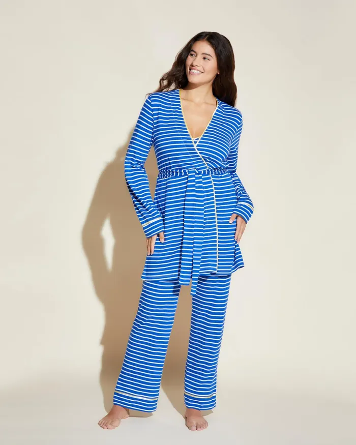 Pj Sets Women Cosabella Bella Printed Curvy Pajama Set Cami Pant And Robe Mare Stripelimone Pj Sets Women Cosabella Bella Printed Curvy Pajama Set Cami Pant And Robe Mare Stripelimone