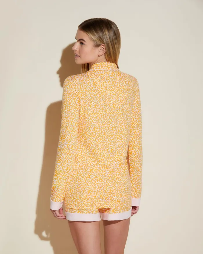 Pj Sets Women Cosabella Bella Printed Printed Long Sleeve Top And Boxer Flora Solefiore