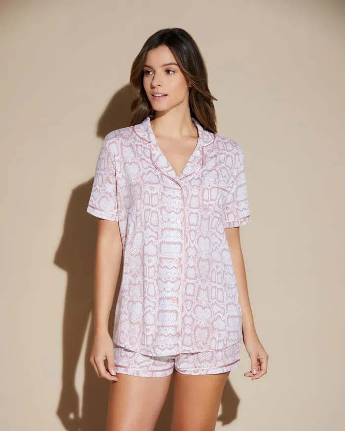 Pj Sets Women Cosabella Bella Printed Short Sleeve Top And Boxer Pajama Set Mandorla Snakemandorla Pj Sets Women Cosabella Bella Printed Short Sleeve Top And Boxer Pajama Set Mandorla Snakemandorla
