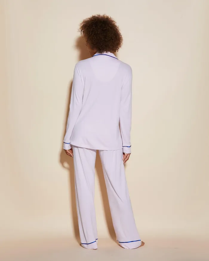 Pj Sets Women Cosabella Bella Relaxed Long Sleeve Top and Pant Frosty Lilacmare