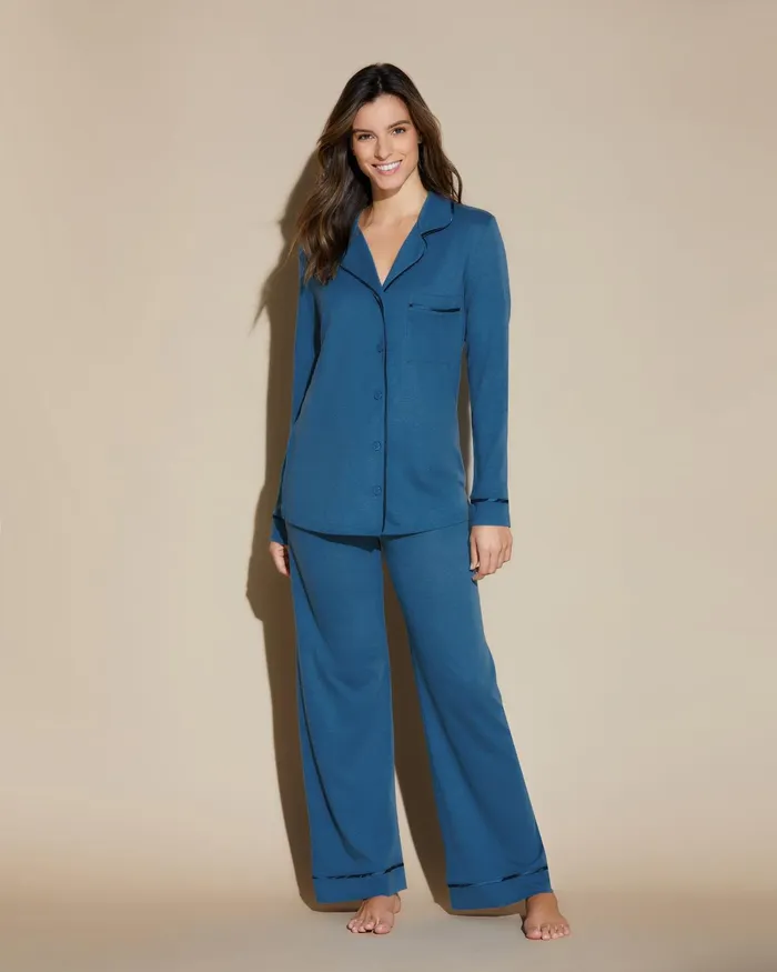 Pj Sets Women Cosabella Bella Relaxed Long Sleeve Top and Pant Malawimalawi