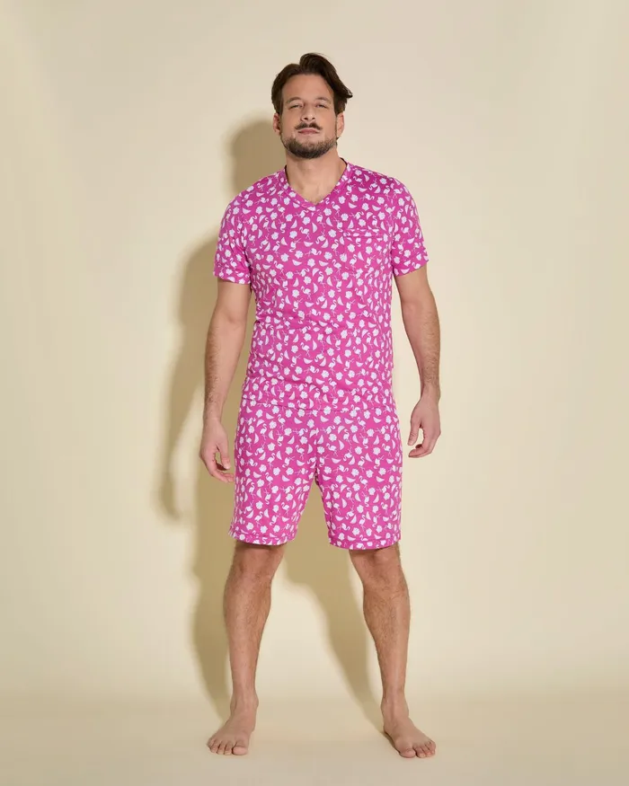 Pj Sets Women Cosabella Road Trip T Shirt and Short Set Southeast
