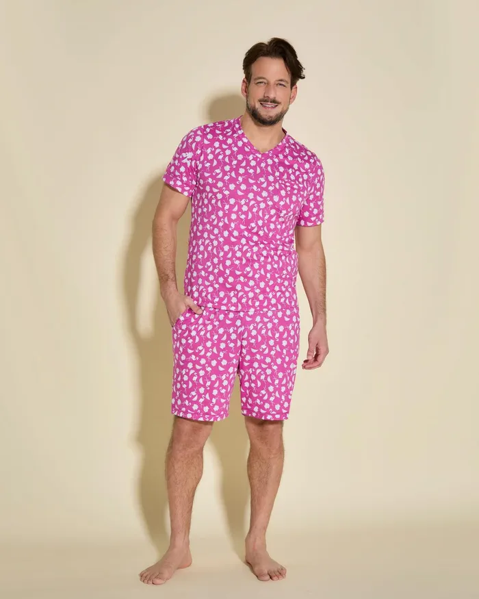 Pj Sets Women Cosabella Road Trip T Shirt and Short Set Southeast