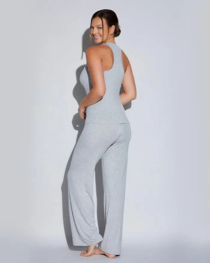 Pj Sets Women Cosabella Talco Curvy Racerback Camisole And Pant Set Heather Grey