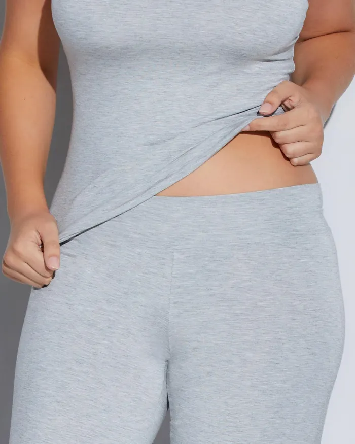 Pj Sets Women Cosabella Talco Curvy Racerback Camisole And Pant Set Heather Grey