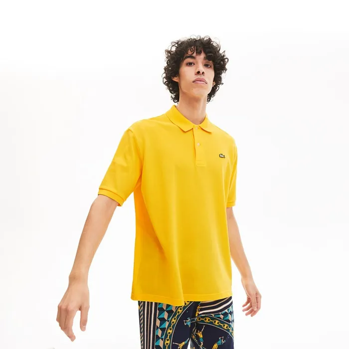 Polos Lacoste Mens LIVE RelaxedFit Cotton Piqu Polo Shirt Yellow Online Outlet Store Polos Lacoste Mens LIVE RelaxedFit Cotton Piqu Polo Shirt Yellow Online Outlet Store