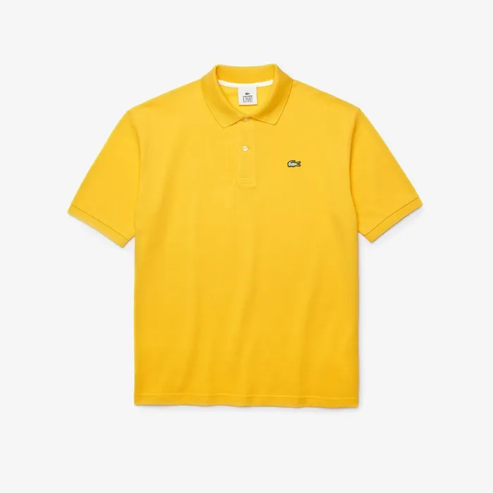 Polos Lacoste Mens LIVE RelaxedFit Cotton Piqu Polo Shirt Yellow Online Outlet Store