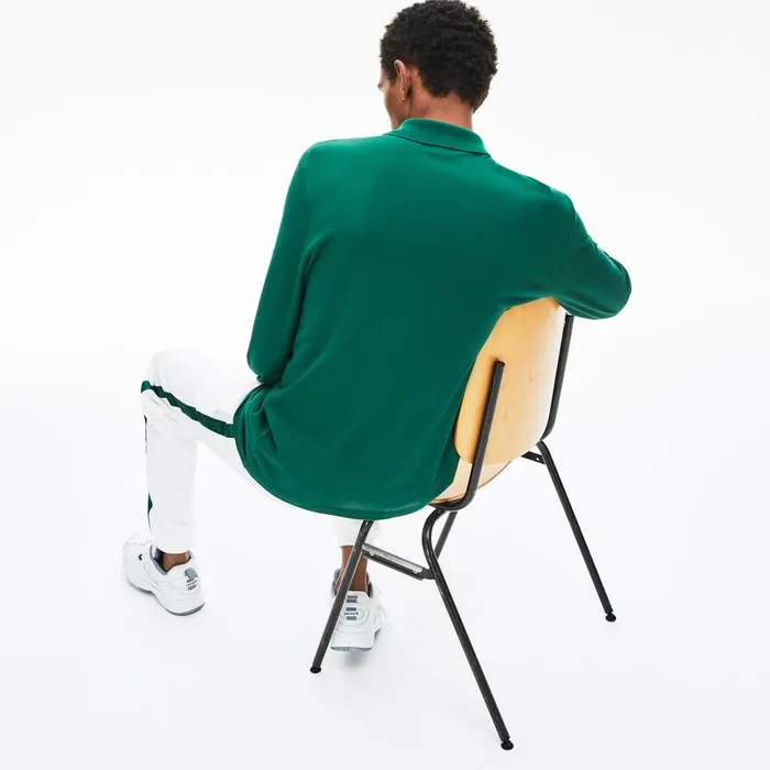 Polos Lacoste Mens LongSleeve L1212 Polo Shirt Green Gift for Friend